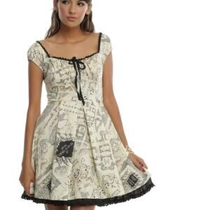 Hot Topic Harry Potter Marauders Map Dress Corset (read description)